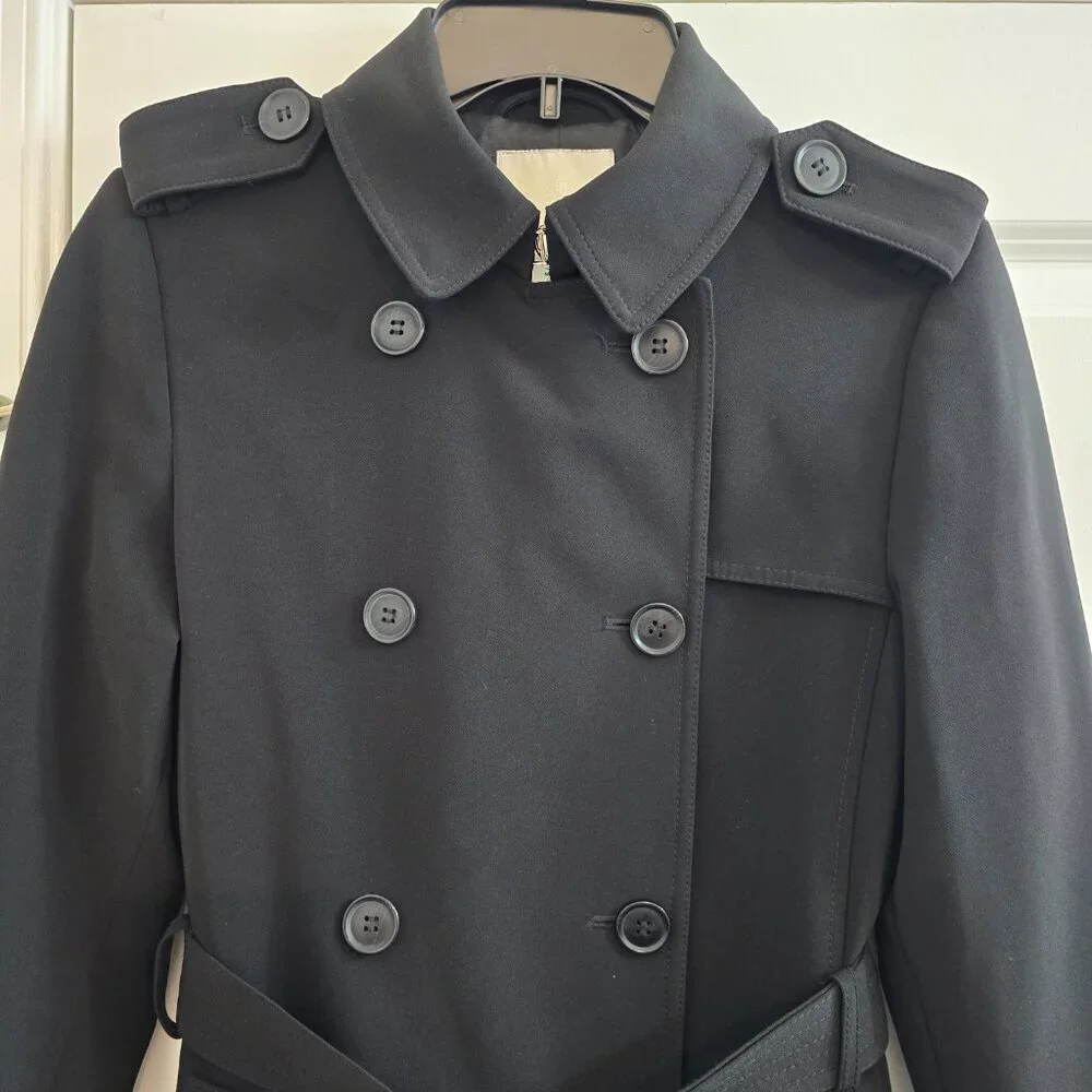 H&M Double-Breasted Trench Coat - Black
